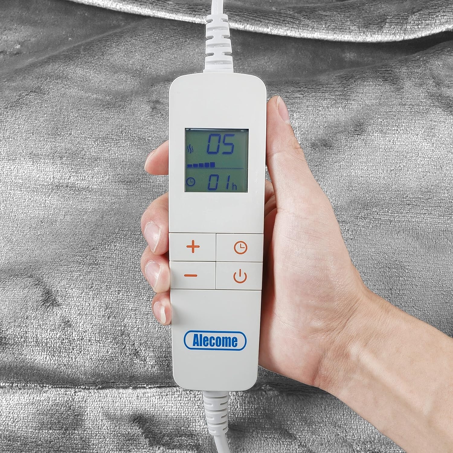 Electric Heated Throw Blanket 10 Heat Settings Washable 160x130cm