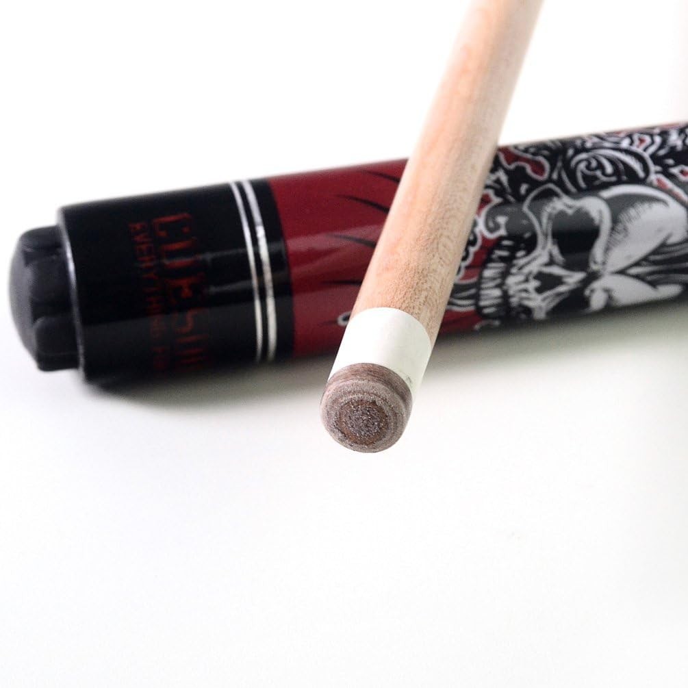 58” Pro Pool Cue 21oz Maple Shaft 13mm Tip Linen Grip Soft Case