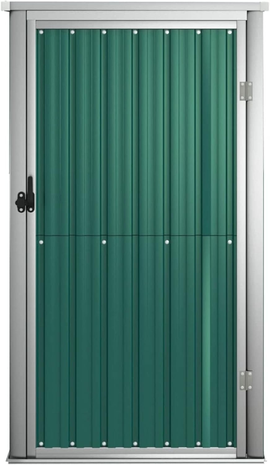 Outdoor Metal Garden Shed Storage House with Sloped Roof & Handle green