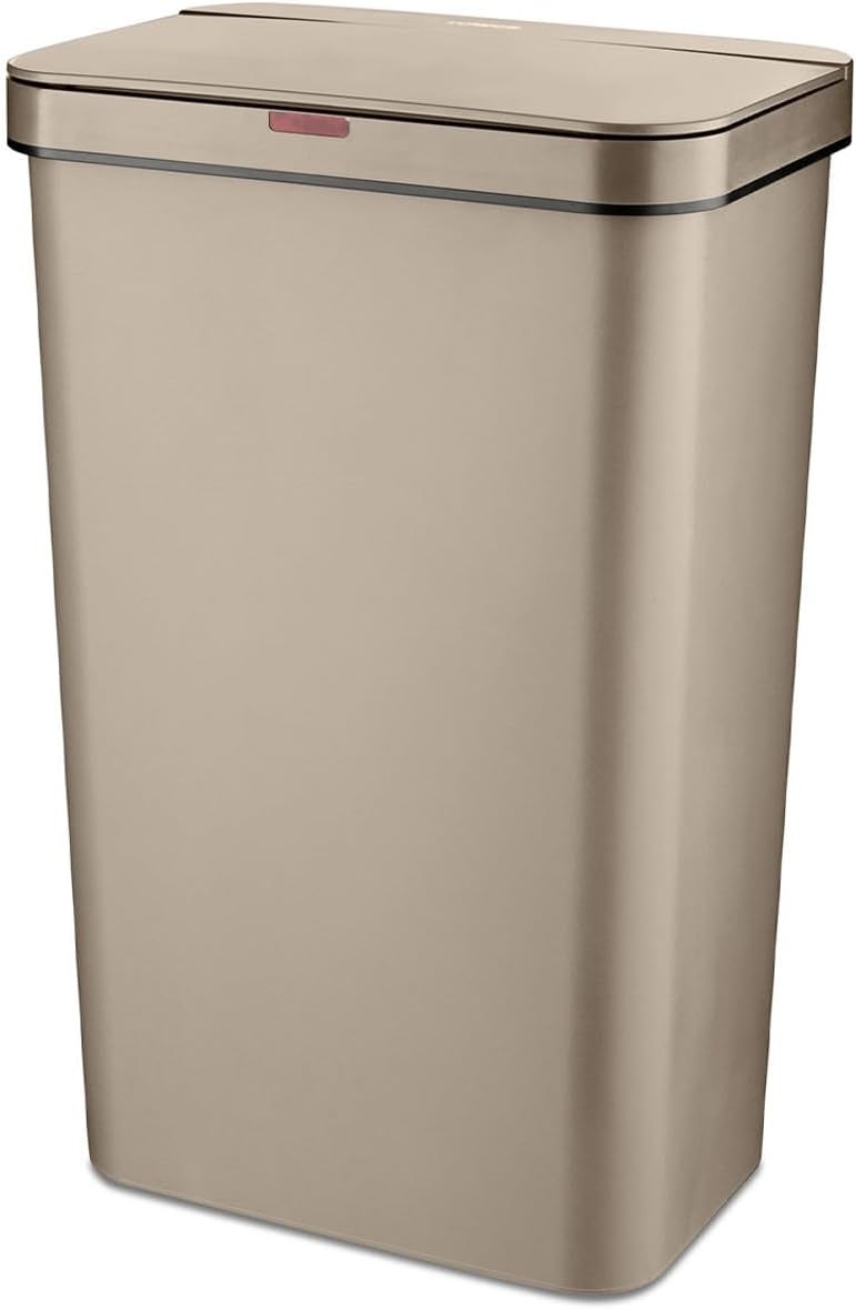 50L Automatic Sensor Kitchen Bin Rectangular Touchless Latte