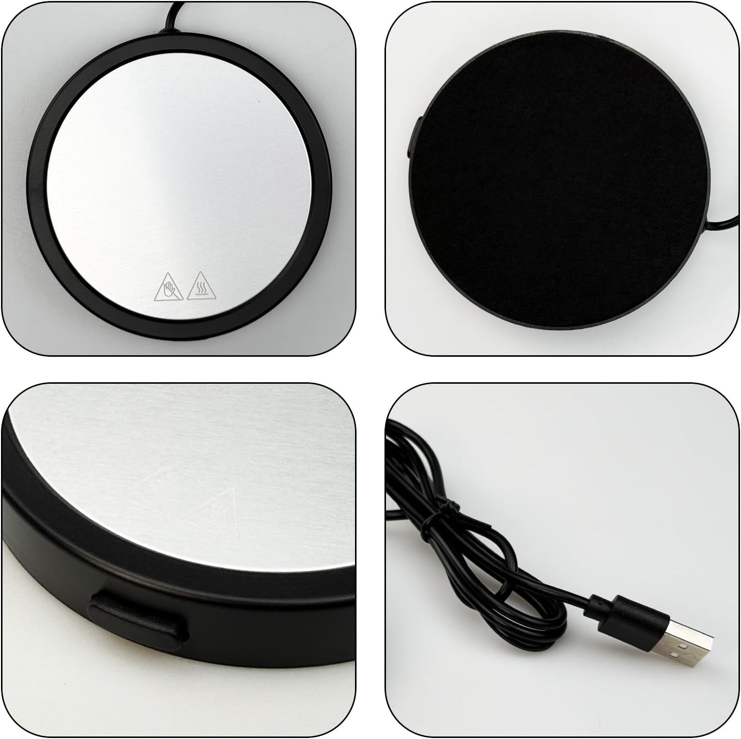 USB Coffee Mug Warmer 10W Desk Heater Mat Non Slip Base