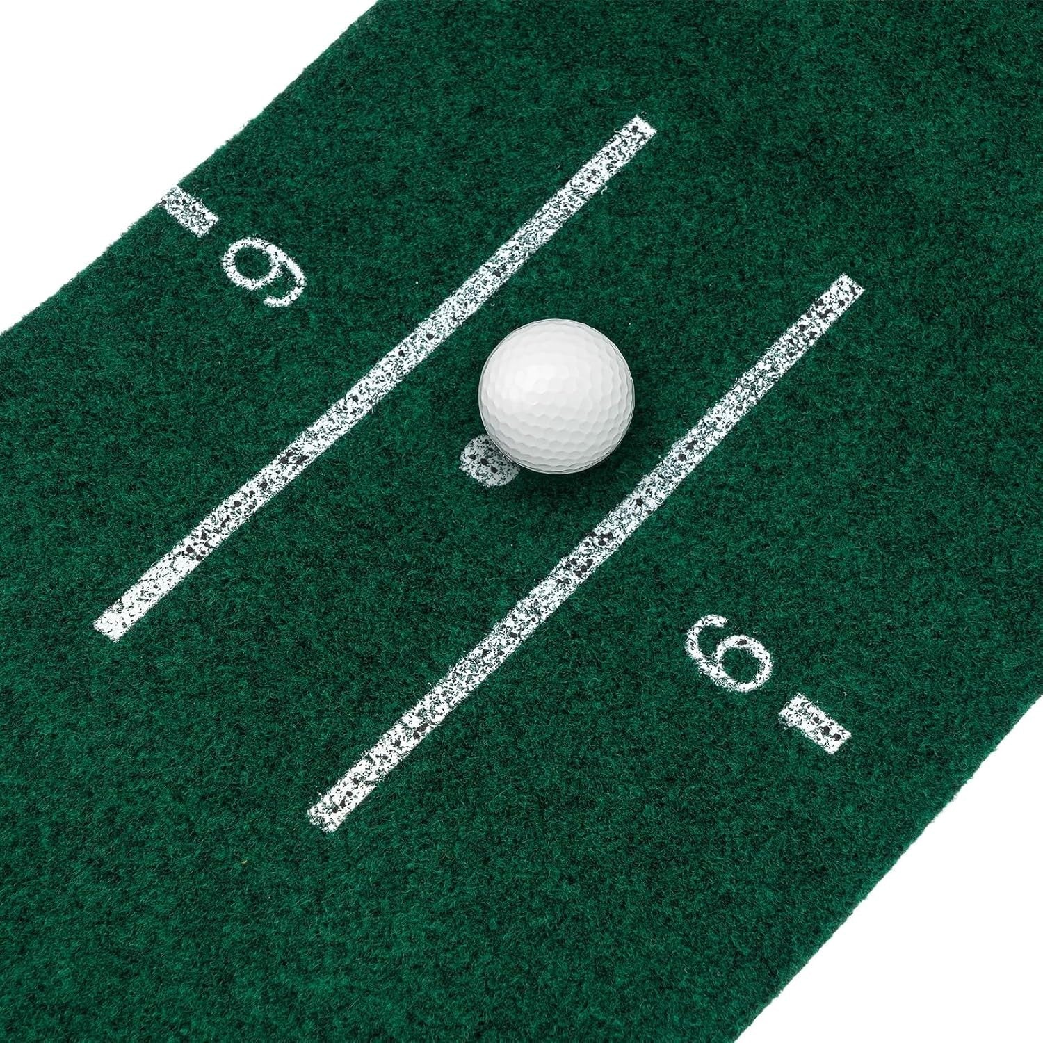 Golf Putting Mat Indoor Outdoor Training Set w/ Ball Return & Putting Cup