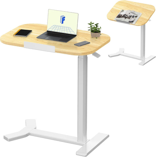Adjustable Standing Overbed Desk Sit Stand Laptop Table Tilting Top 60x40cm