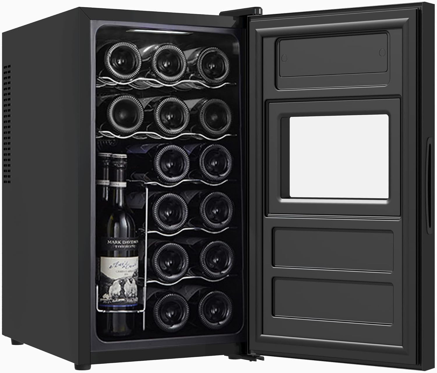 18 Bottle Wine Cooler Fridge Digital Touch Control Quiet Freestanding Chiller