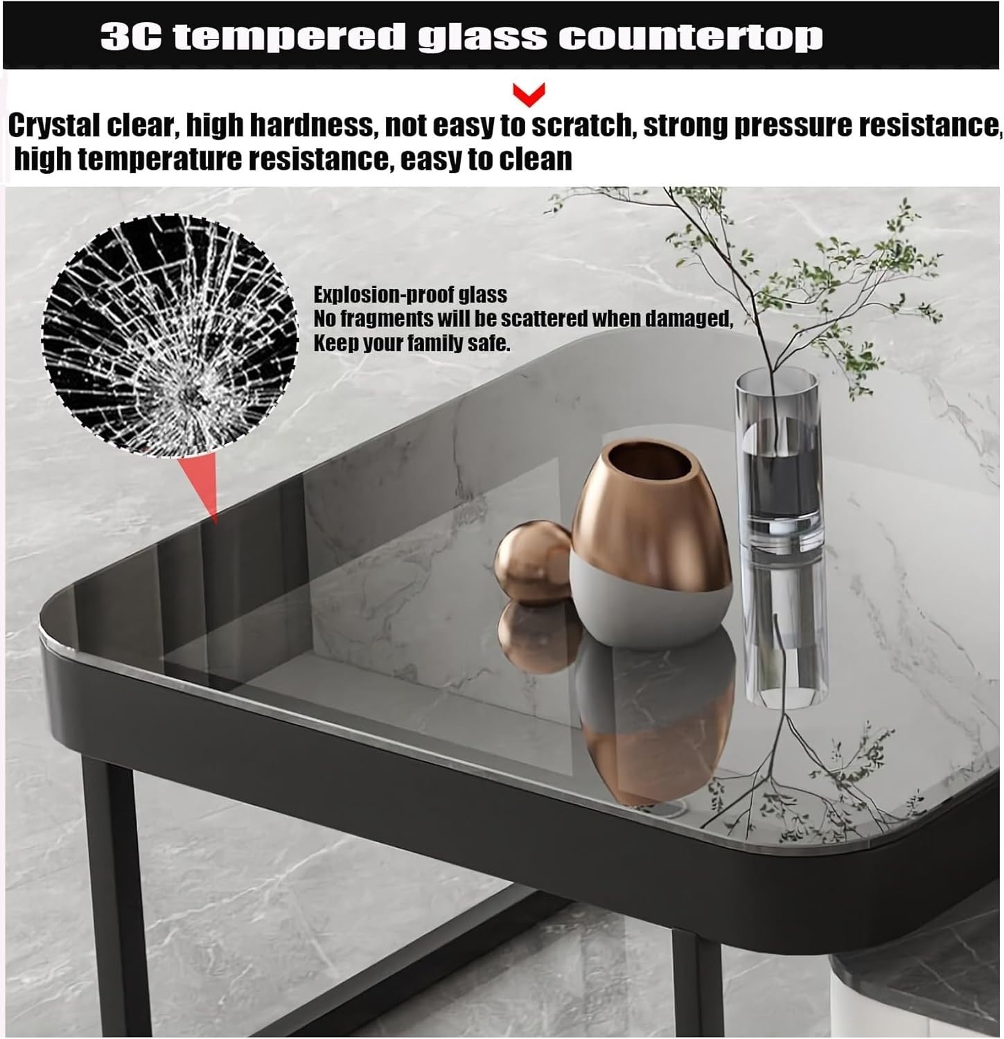 Lift Top Coffee Table with Storage – Square Modern Table, Hidden Drawers