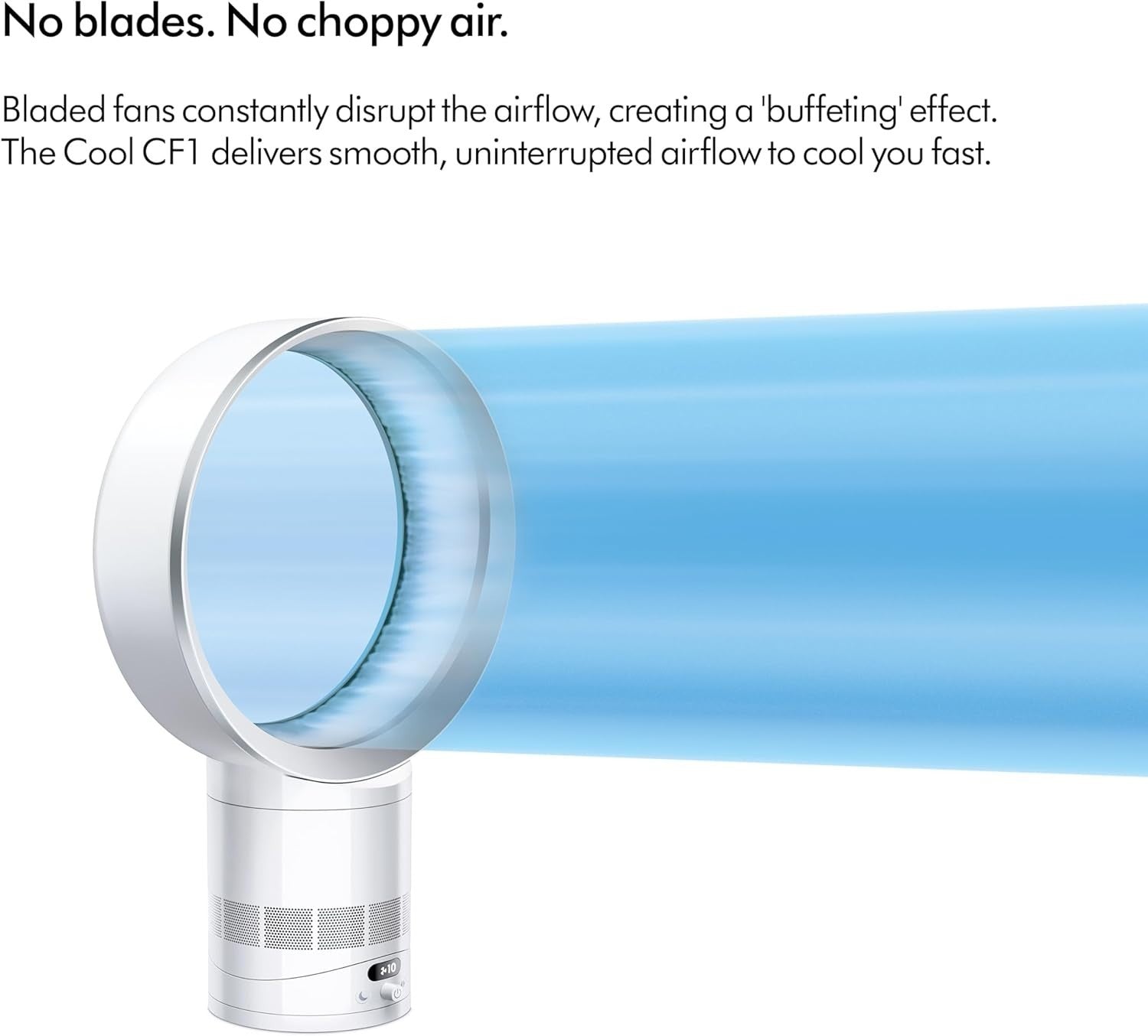 Bladeless Air Circulator Fan – 10-Speed Quiet Cooling Desk Fan with Remote