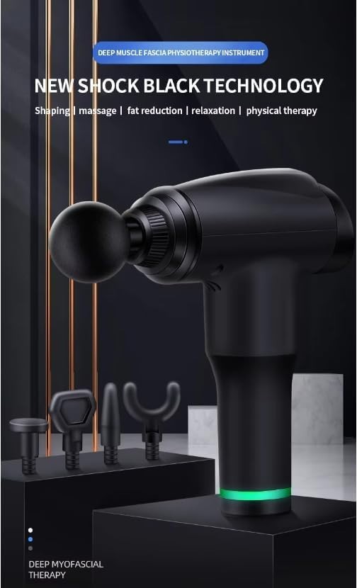 Deep Tissue Massage Gun 32 Speed Percussion Muscle Massager 5 Heads Quiet