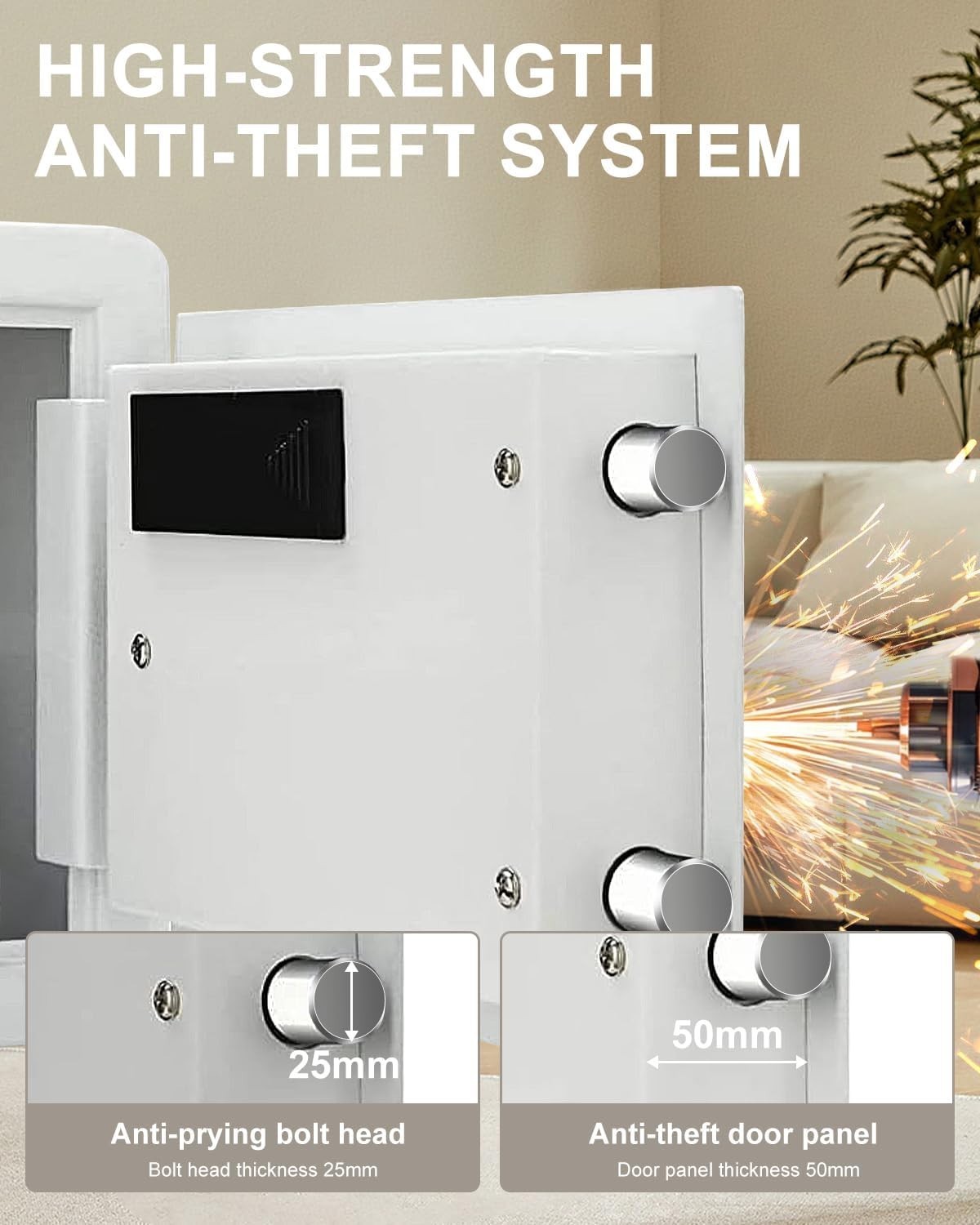 34L Digital Safe Box Electronic Keypad Cash Document Security Safe