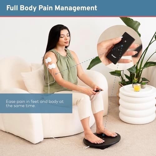 Smart Foot & Leg Massager with EMS & TENS for Pain Relief & Circulation