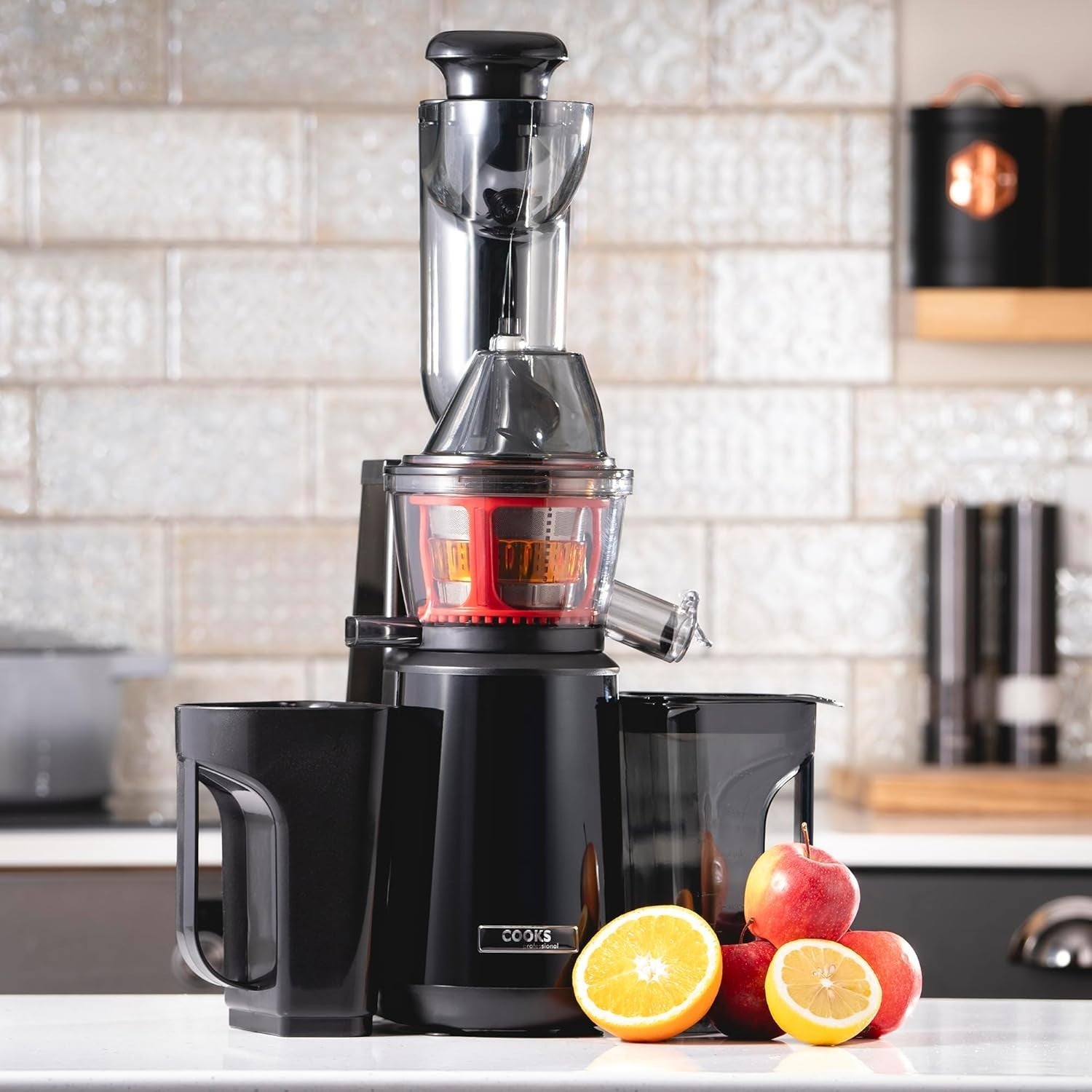 Slow Masticating Juicer 400W Wide Feed Chute Quiet High Juice Yield