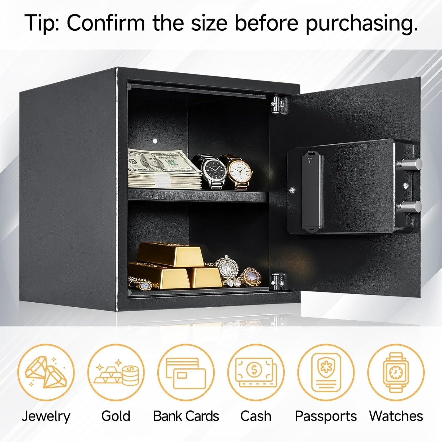 41L Digital Safe Box Fireproof Money Bag Cash Jewelry Security Safe