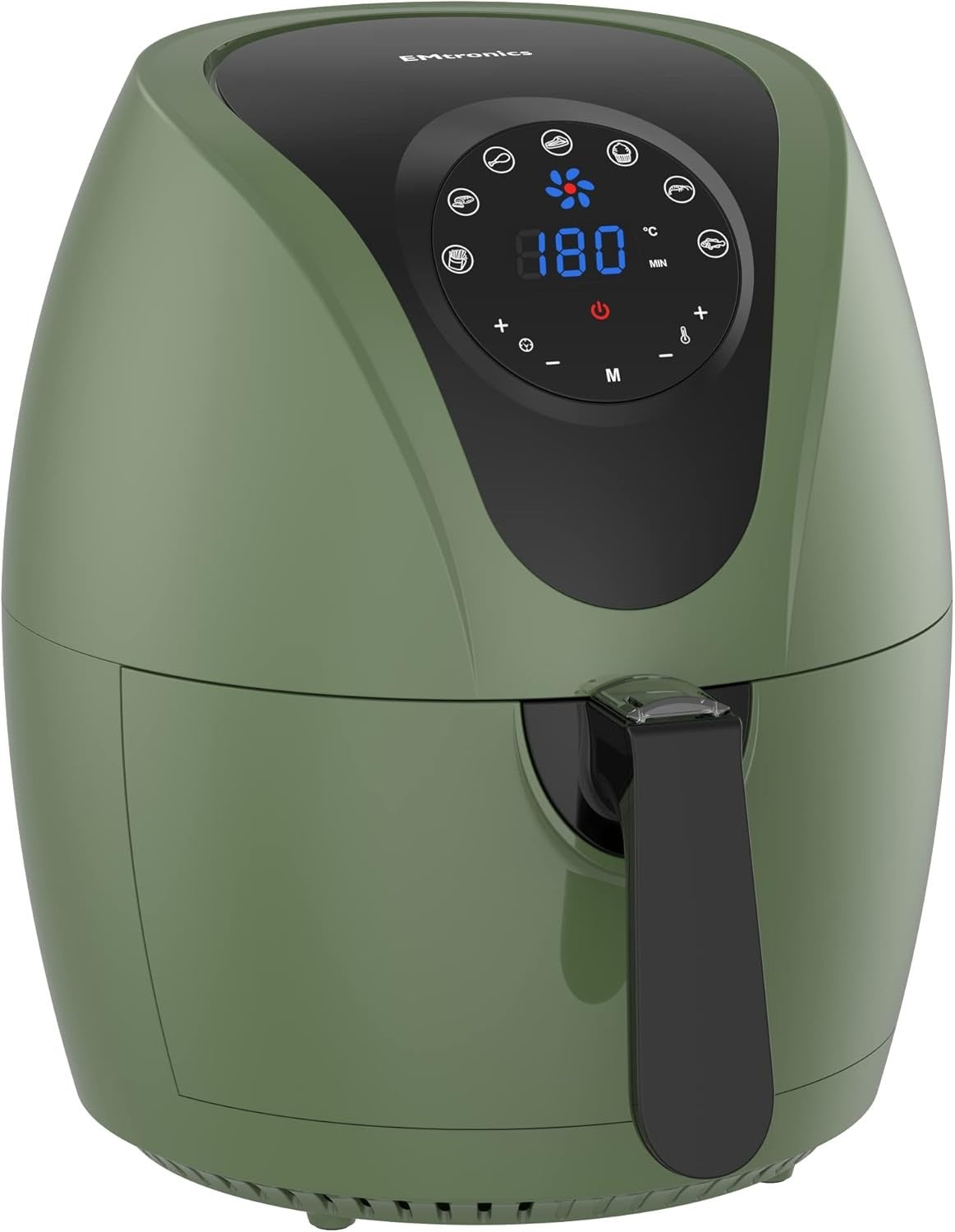Sage Green Air Fryer Set 12L Digital Oven + 4.5L Basket Low Fat Cook