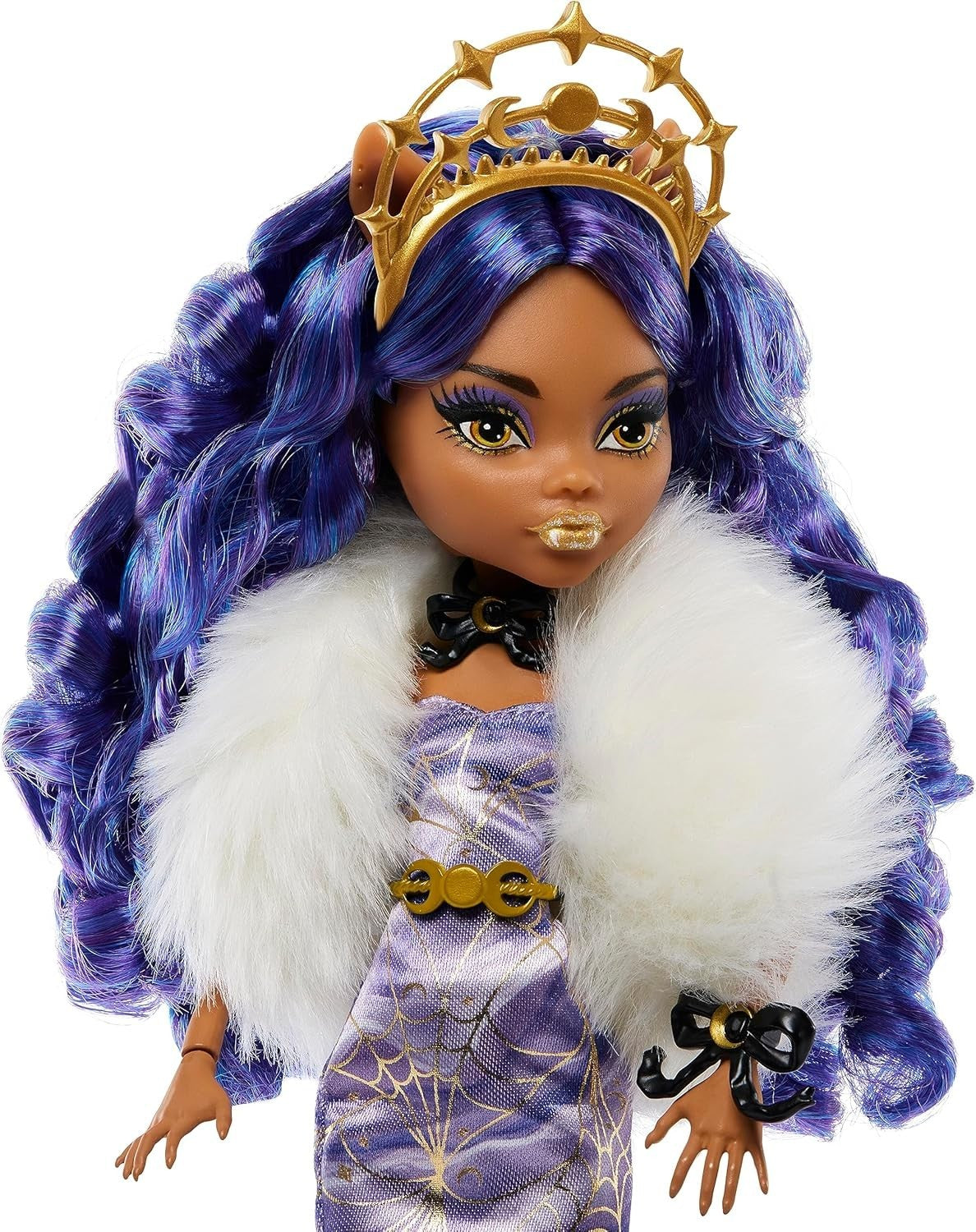 Winter Ball Collector Fashion Doll Lavender Gown Faux Fur Boa