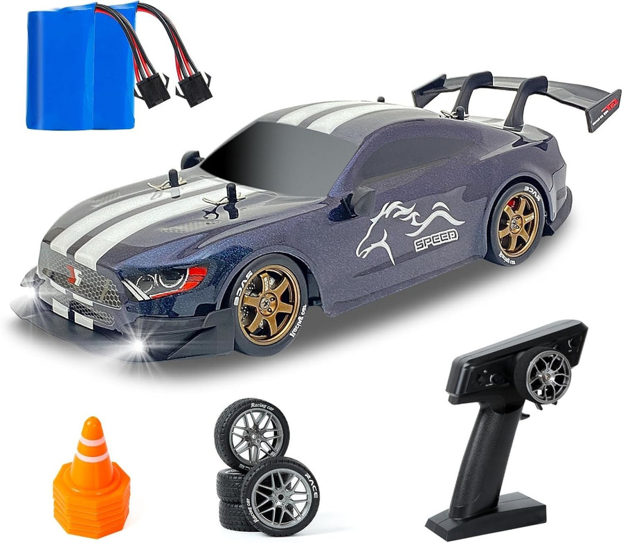 1:14 Full Proportional 4WD RC Drift Car GT High Speed w/ Extra Tires LED