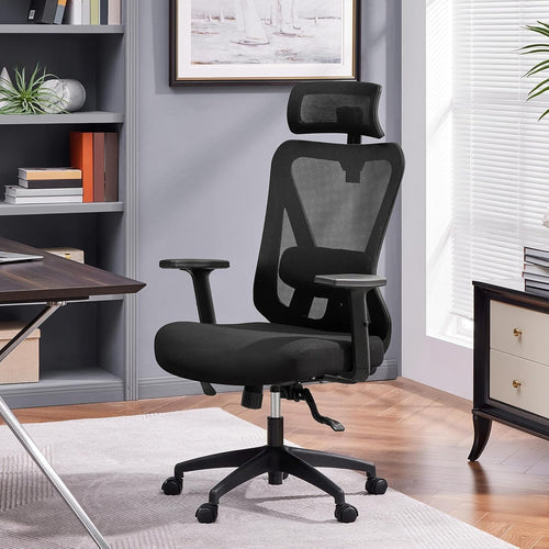 Ergonomic Office Desk Chair Mesh Back Adjustable Lumbar Headrest Reclining