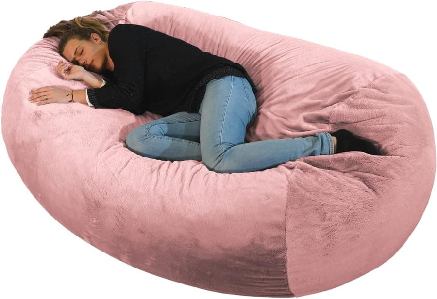 Pink Giant Memory Foam Bean Bag Chair for Adults Kids Lounge Sofa Bed