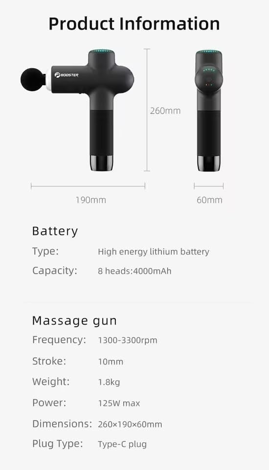 Deep Tissue Massage Gun LCD Display Electric Muscle Recovery with Carry Case