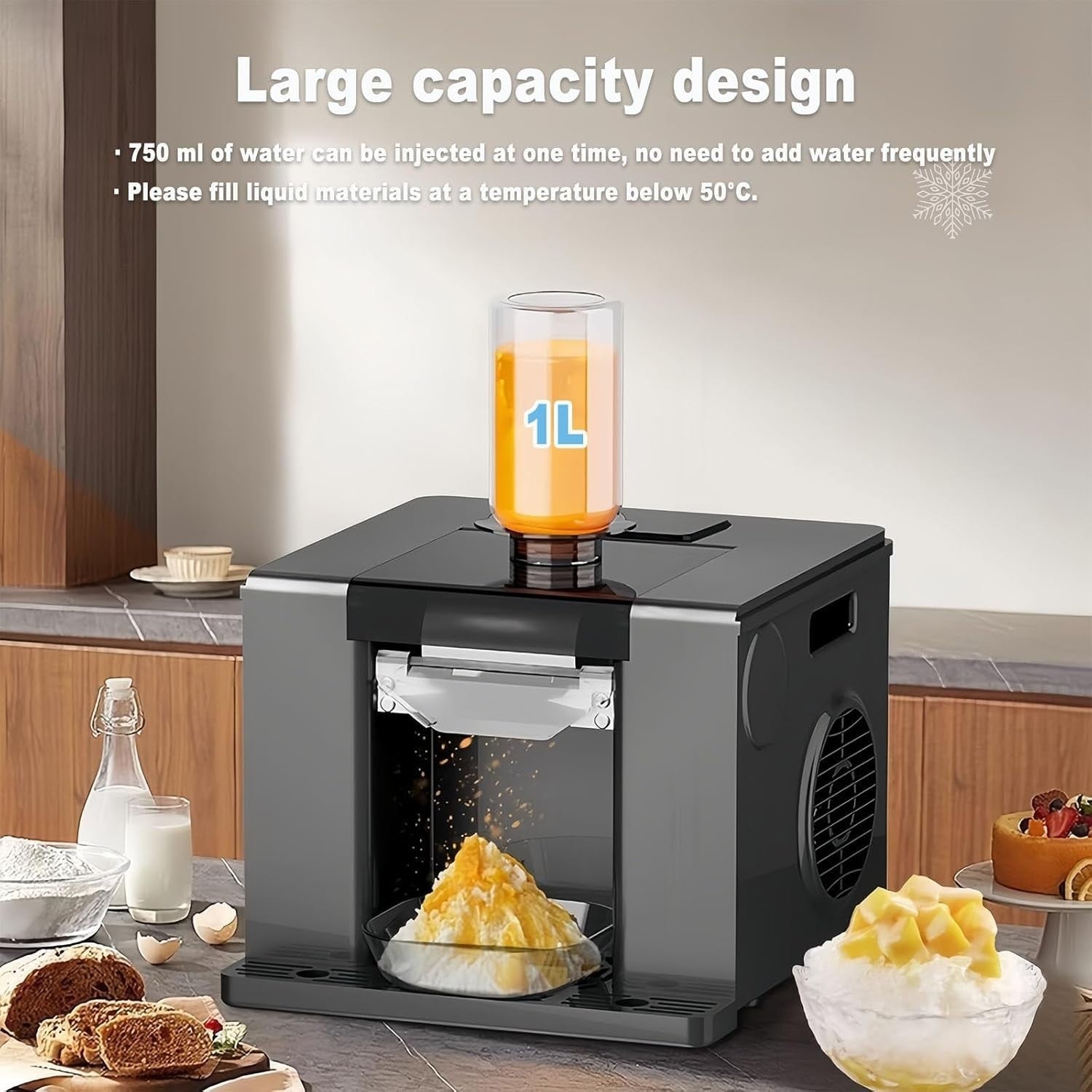 Commercial Snowflake Ice Shaver Electric Ice Crusher 12lb Party Slush Maker
