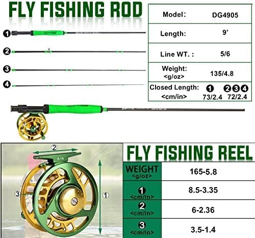 9ft 5/6wt Fly Fishing Combo Carbon Rod Reel Kit Case