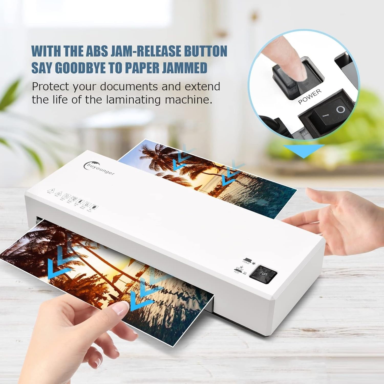 A4 Laminator Machine Hot Cold 4-in-1 Fast Warm Up Quiet + 40 Pouches