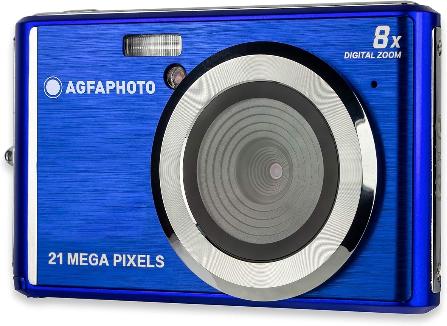 21MP Digital Compact Camera 8X Zoom HD Video LCD Screen Blue