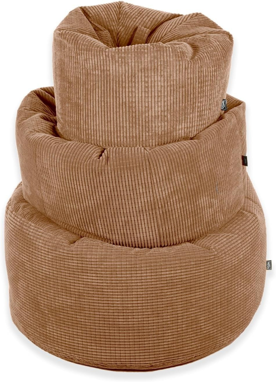 Giant Soft Corduroy Bean Bag Chair for Adults & Teens | Lounge Seat UK