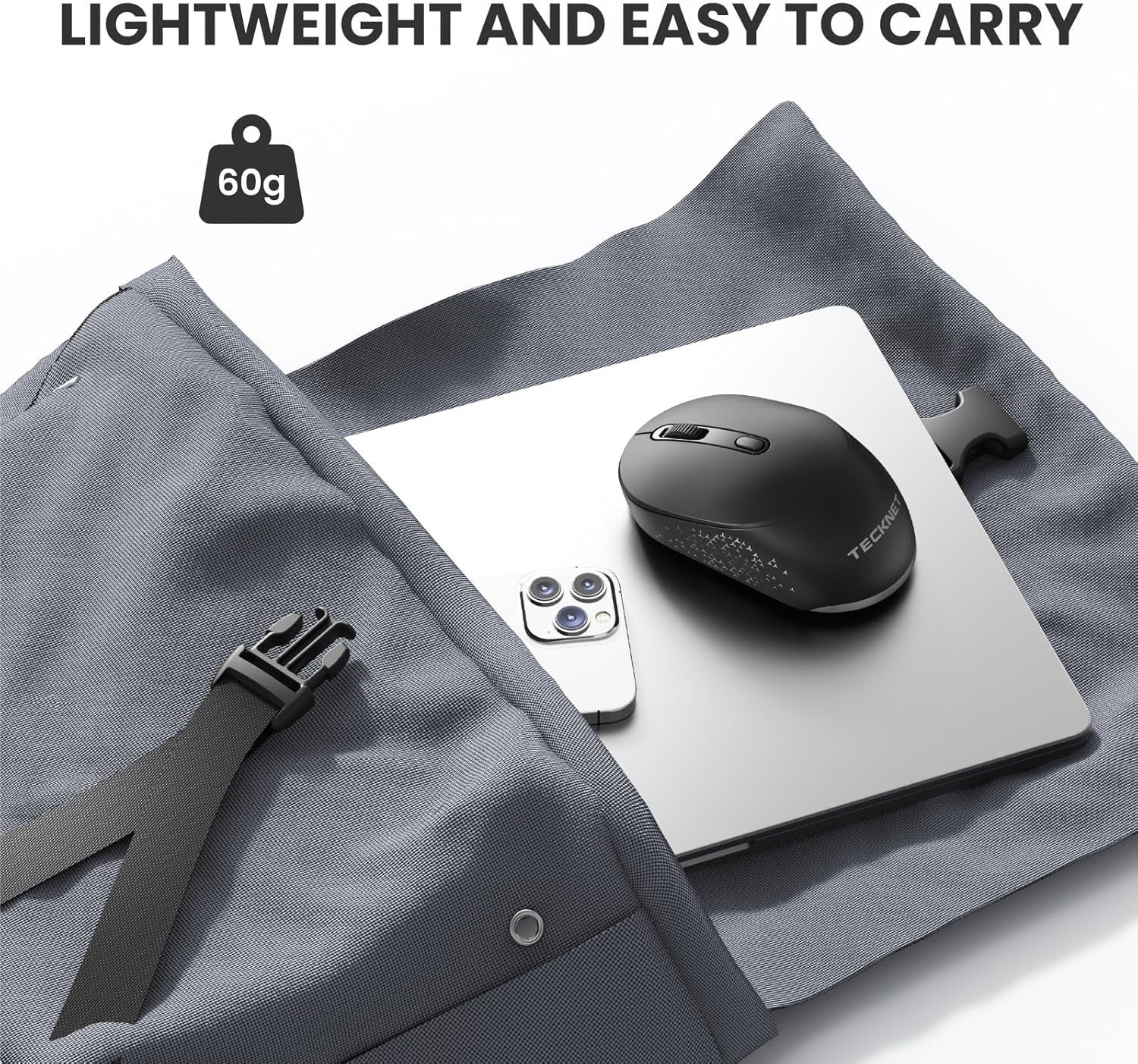 Dual Mode Bluetooth Mouse 1600 DPI Silent Ergonomic Wireless Laptop PC