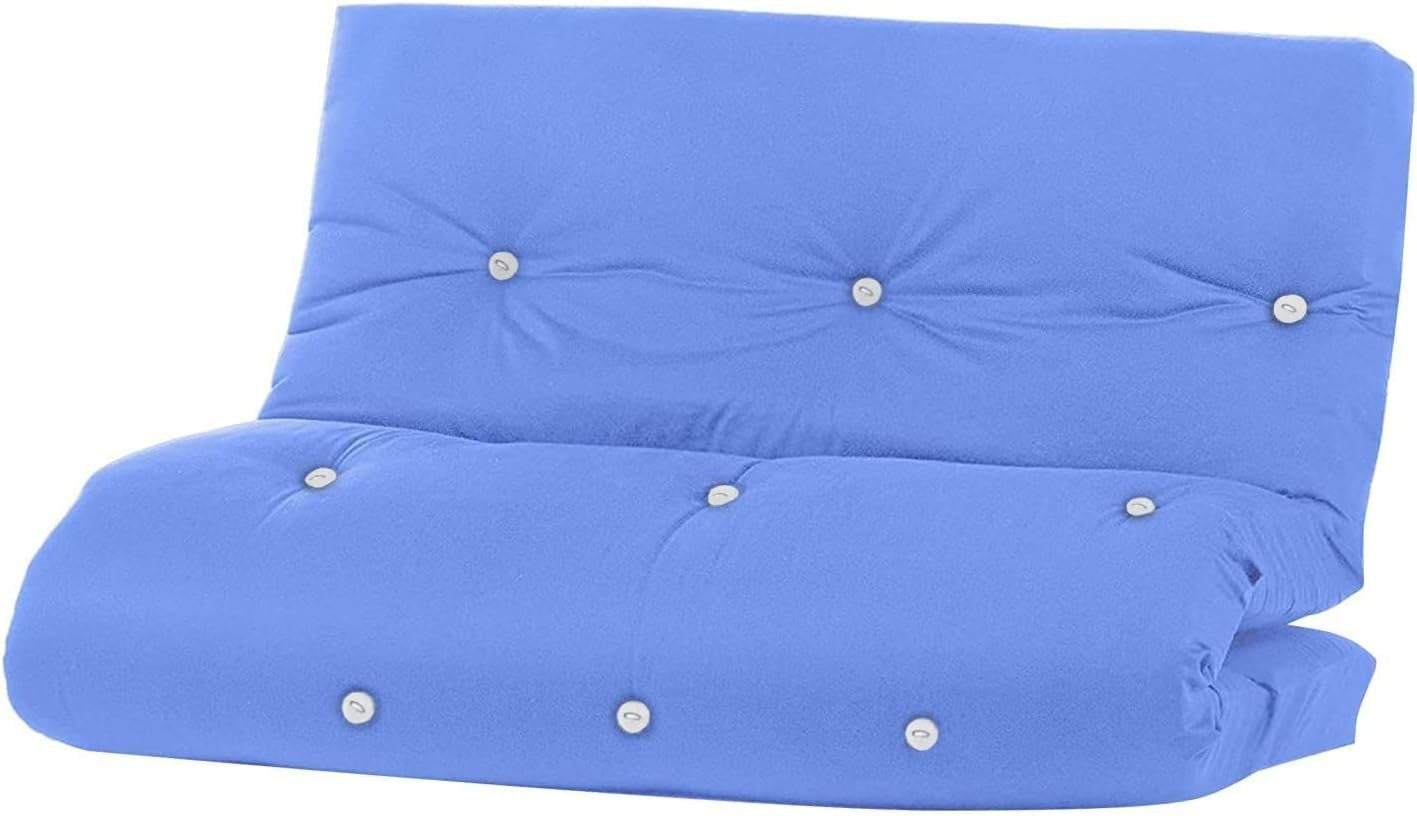 Plush Foam Futon Mattress Foldable Roll-Up 3 Seater Double Lilac Colour