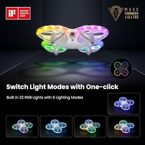 Kids Drone with 1080P Camera, STEM Learning, 3D Flip & RGB Lights