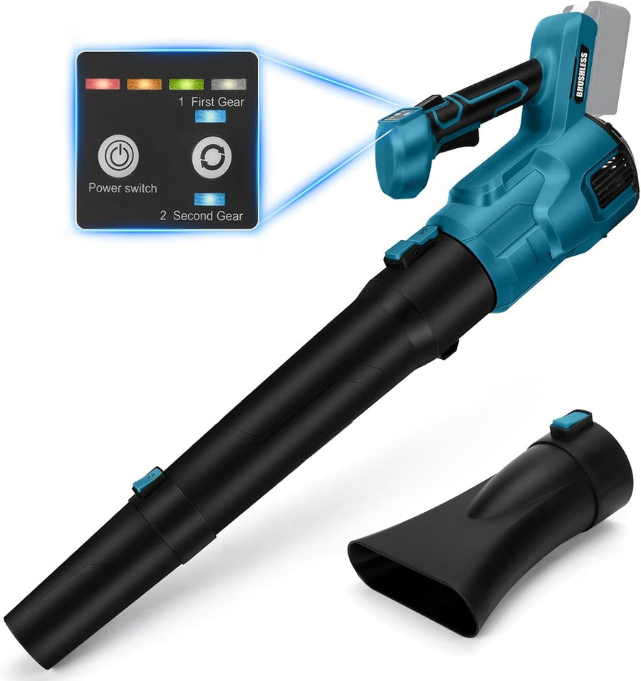 Cordless Leaf Blower 18V Brushless 3 Speed Handheld Electric Garden Cleaner