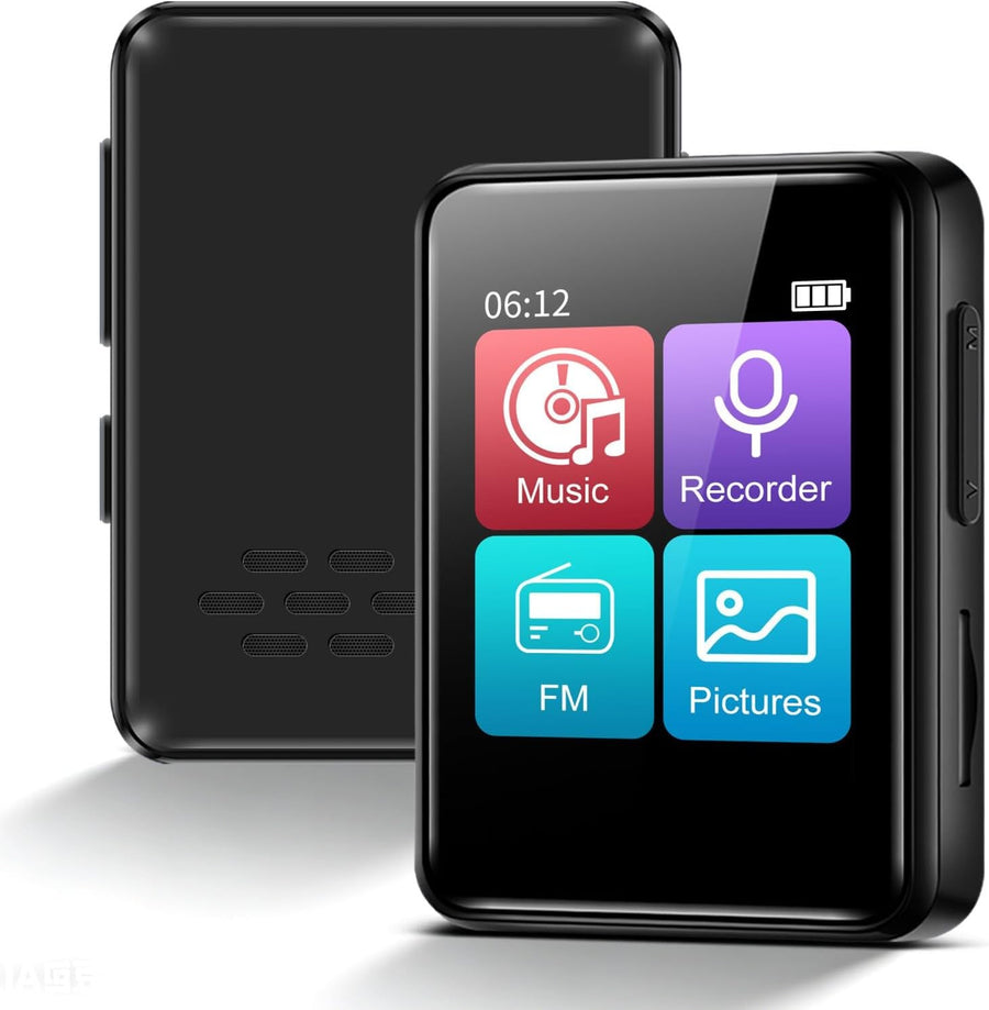 32GB MP3 Player Bluetooth Touch Screen FM Radio 50H Battery
