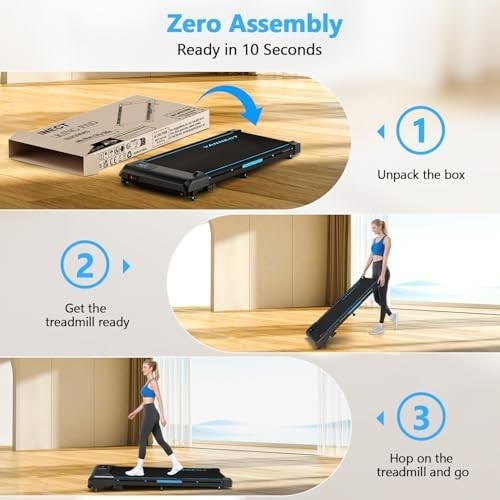 4-in-1 Walking Pad Treadmill with 9% Incline 1-10KM/H LED Remote