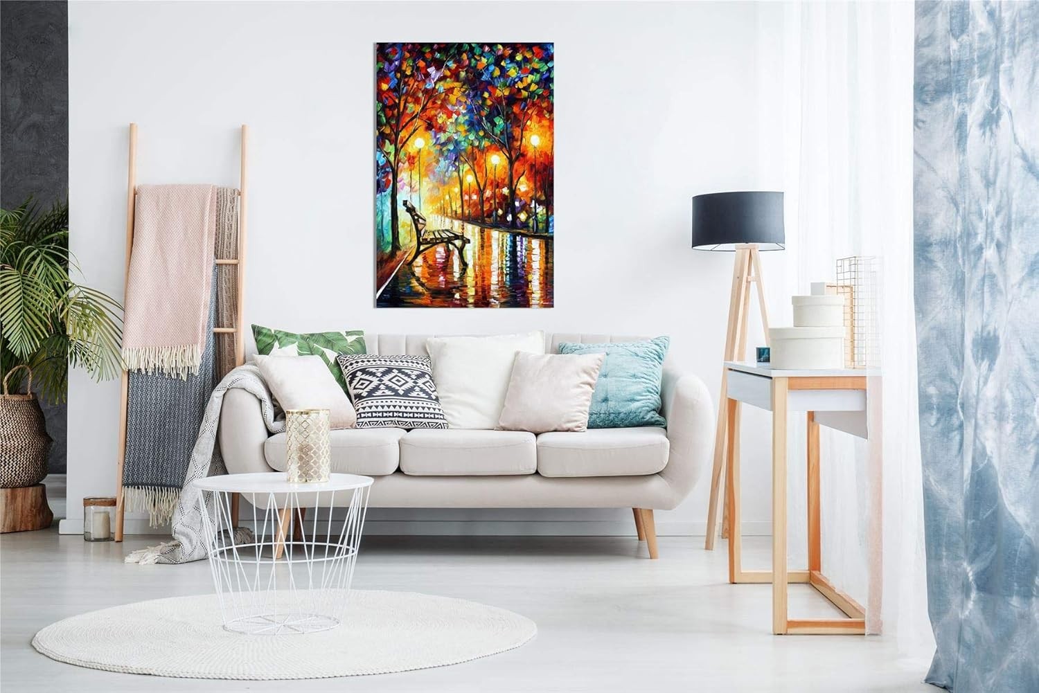 Autumn Canvas Wall Art Park Landscape Picture Print Home Decor Living Room 24x16