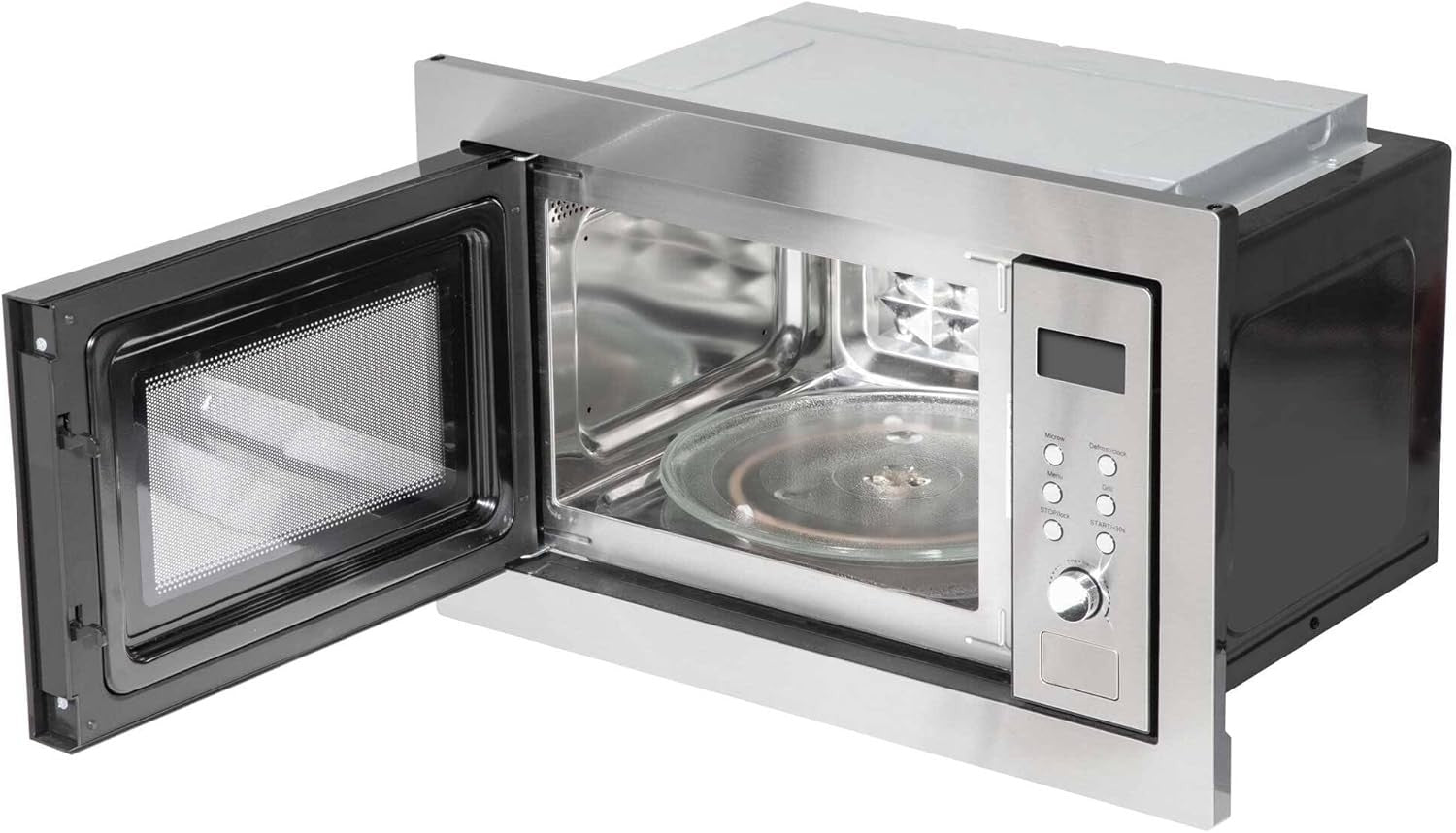 25L Integrated Microwave Oven 900W Grill Stainless Steel