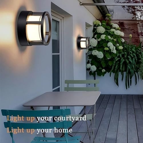 Waterproof LED Outdoor Post Cap Light, Acrylic Aluminum Lantern for Garden