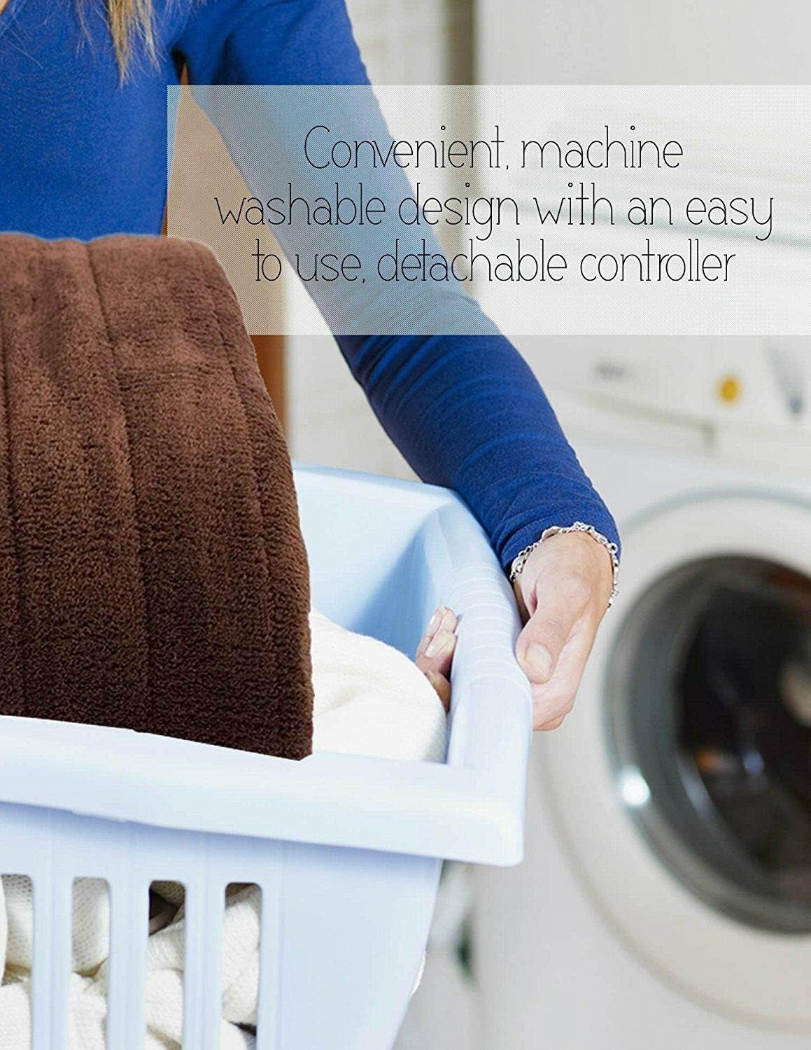 Electric Heated Throw Blanket 9 Heat Levels Timer Soft Fleece 160x120cm
