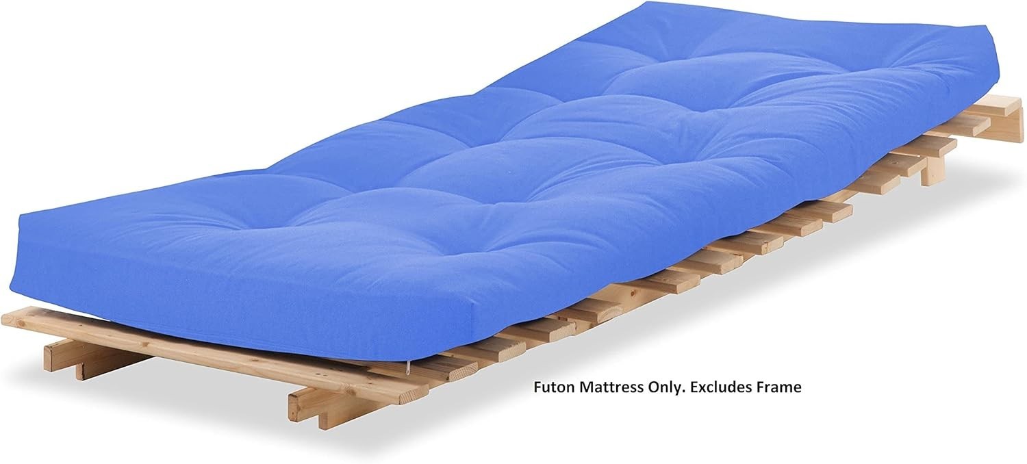 Plush Foam Futon Mattress Foldable Roll-Up 3 Seater Double Lilac Colour