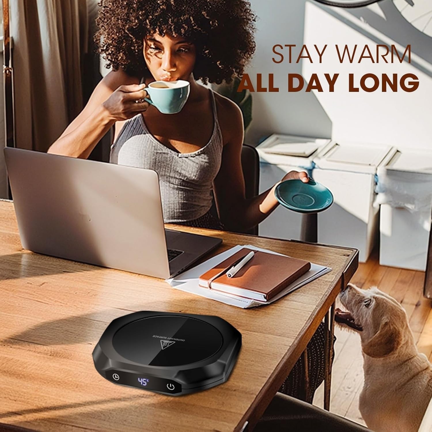 Coffee Mug Warmer 3 Temp 12H Auto Off Desk Cup Heater
