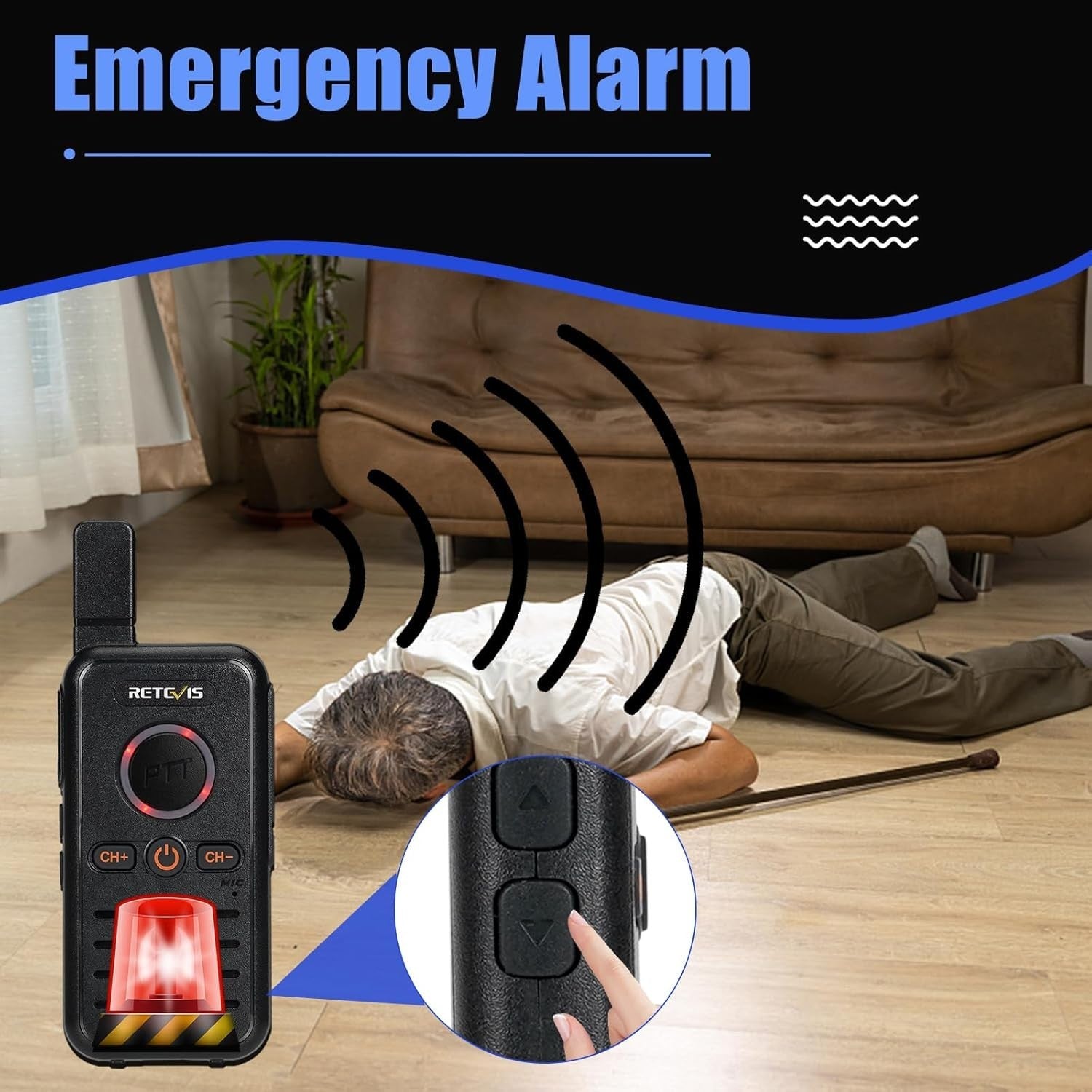 PMR446 Walkie Talkies Rechargeable USB-C VOX Dual PTT 4 Pack Radio