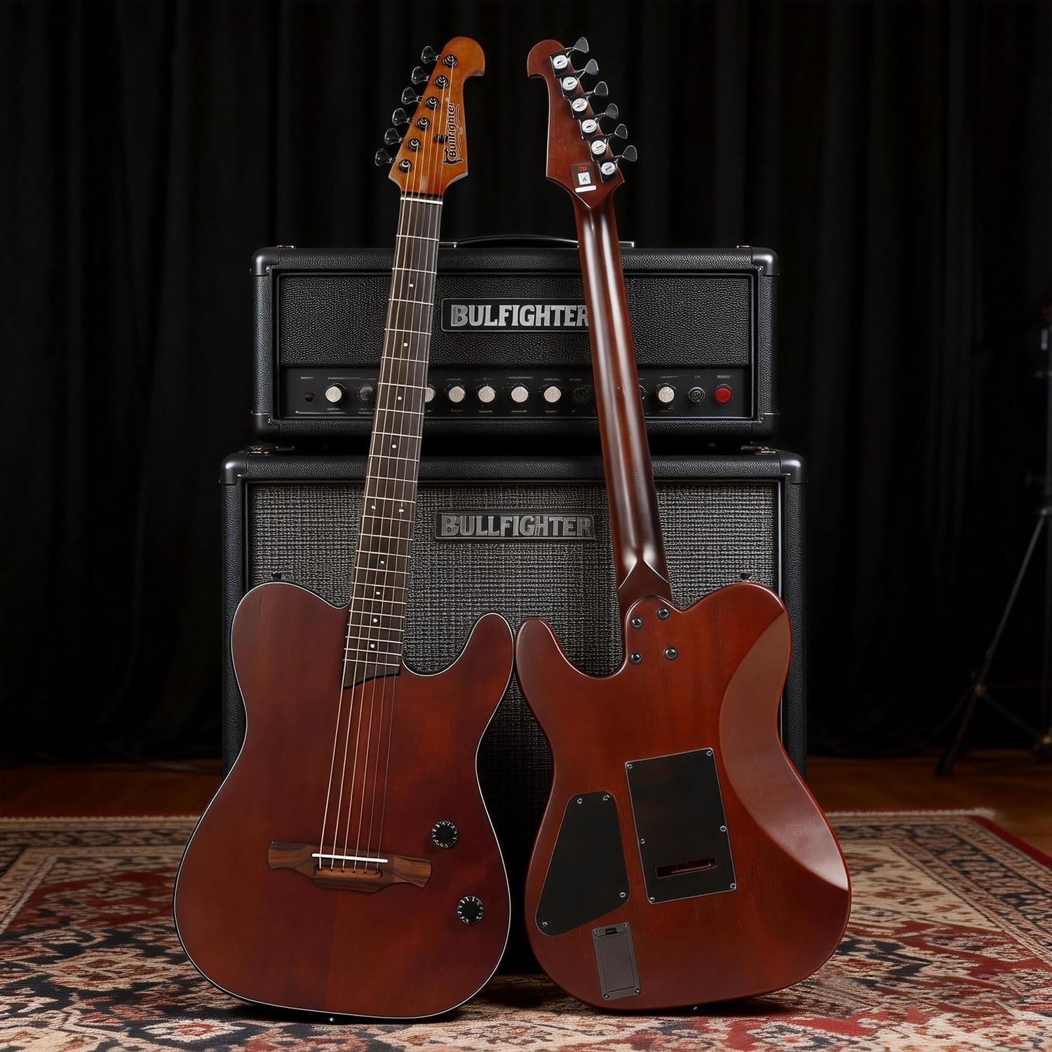 Acoustic Electric Travel Guitar 6 String Cutaway Kit Bag Tuner