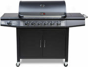 7 Burner Gas BBQ Grill with Side Burner & Warming Rack – Large Outdoor Barbecue