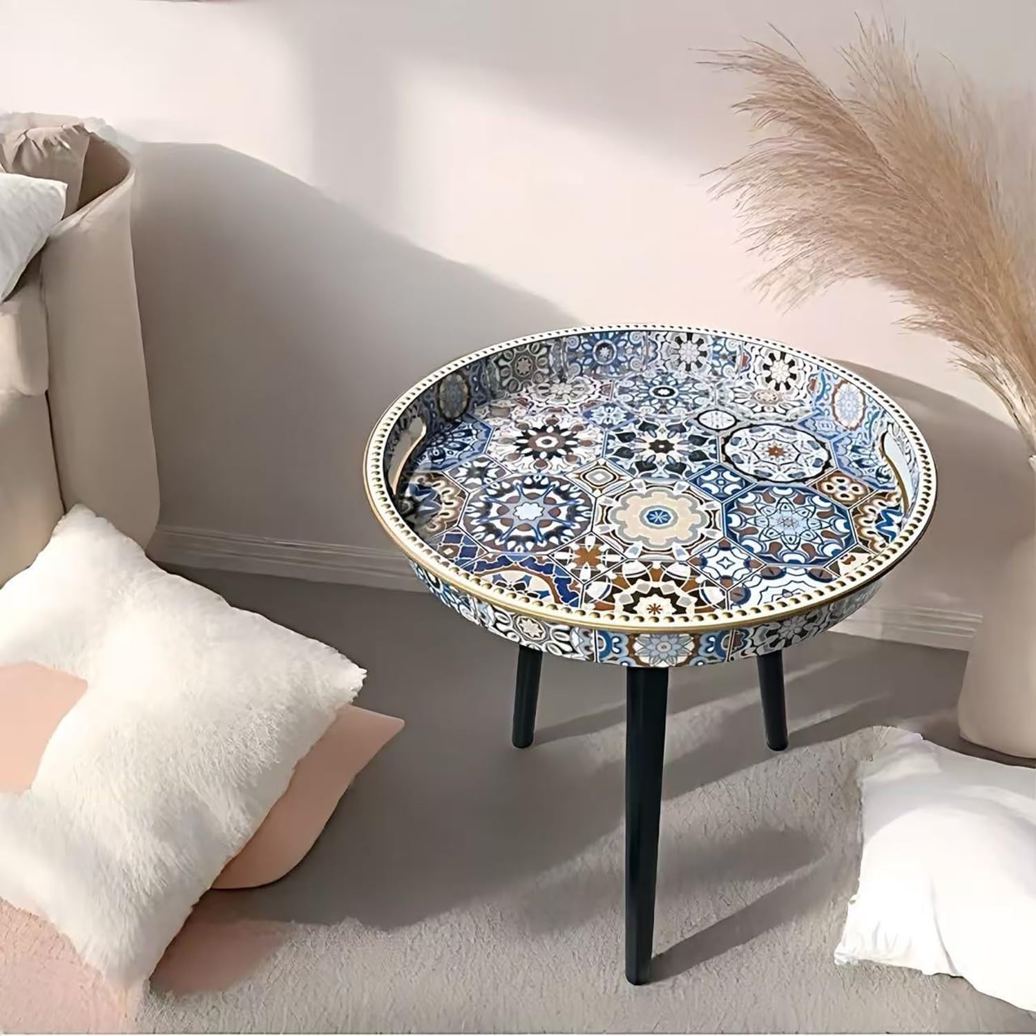 Round Side Table with Detachable Legs – 50x38x38cm Dot Bohemia