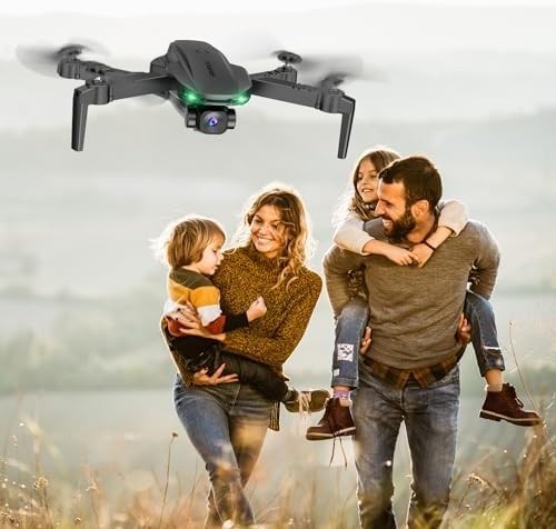 Foldable 1080P Camera Drone w/ Optical Flow 360° Flip Headless Mode 2 Batteries