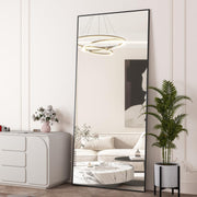 Full Length Mirror 165x61cm Black Frame Wall Leaning or Standing Home Decor