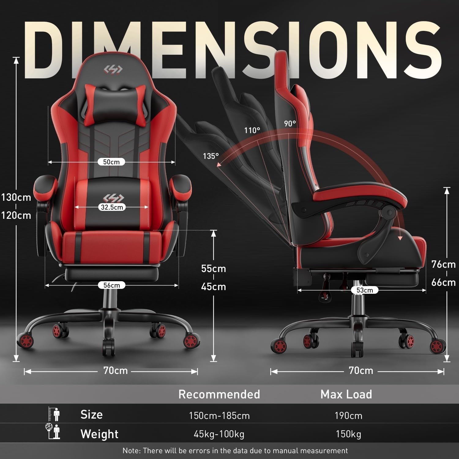 Massage Gaming Chair Recliner with Footrest Pocket Spring Ergonomic
