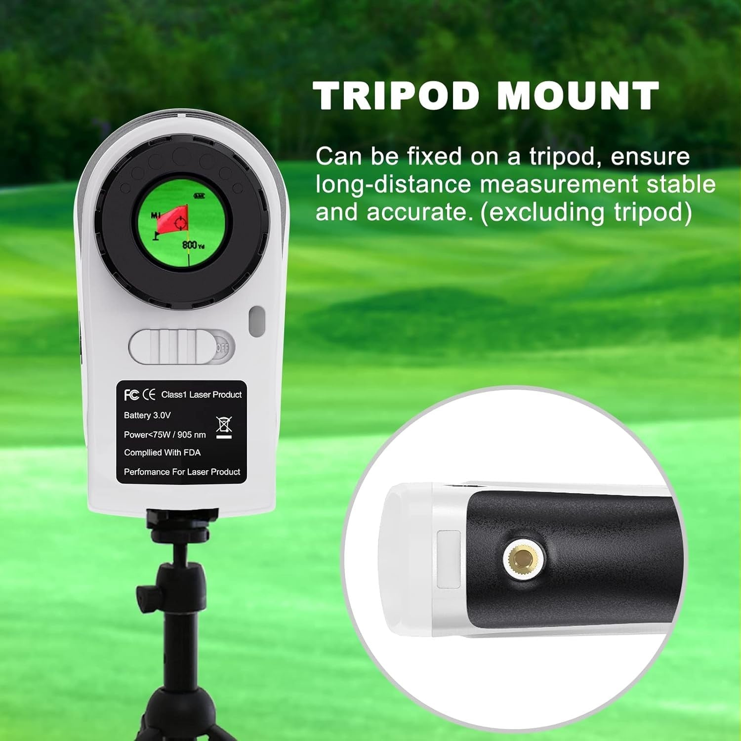Golf Range Finder 656 Yards Flag Lock Vibration 6X Magnification Compact
