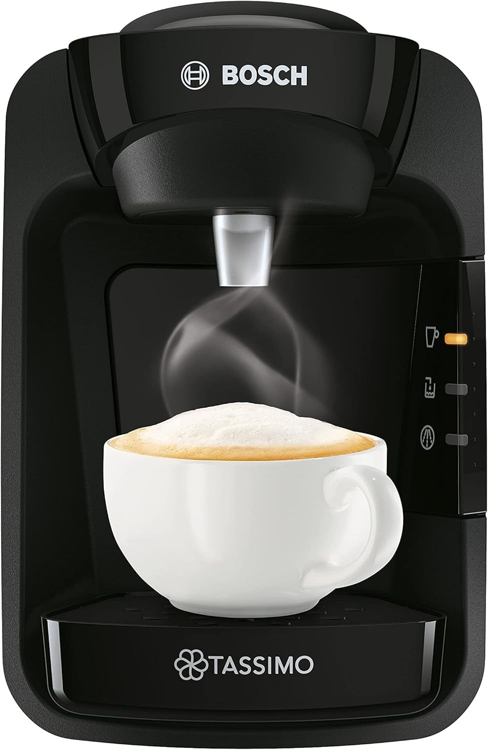 Capsule Coffee Machine 0.8L Auto Clean Compact Brewer with 80 Drink Bundle Black