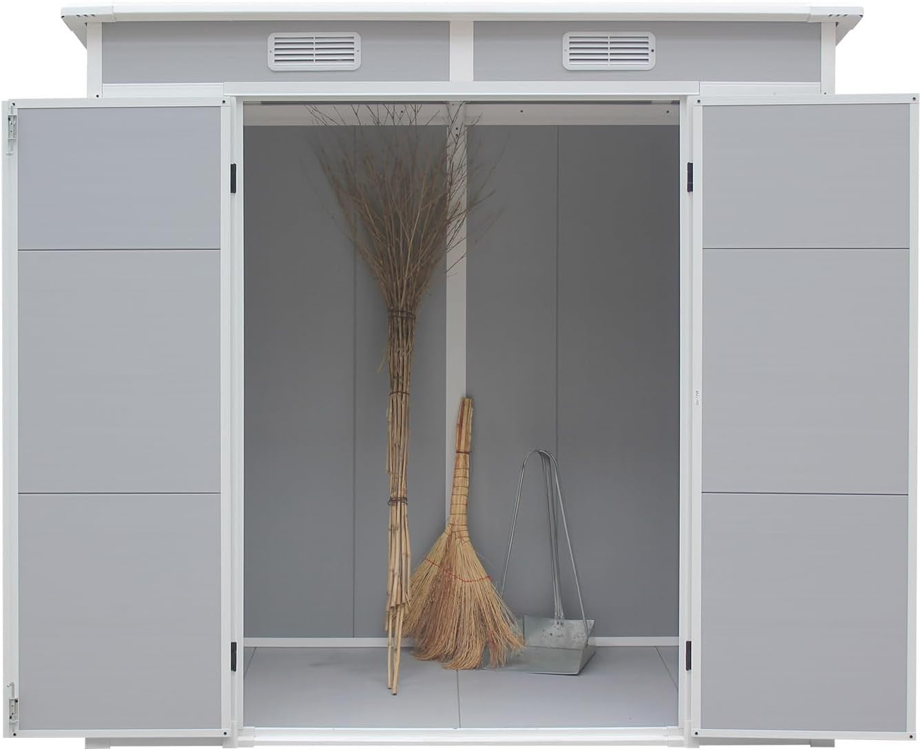 Plastic Garden Storage Shed 6x4ft Waterproof Outdoor Tool Shed with Floor & Lock