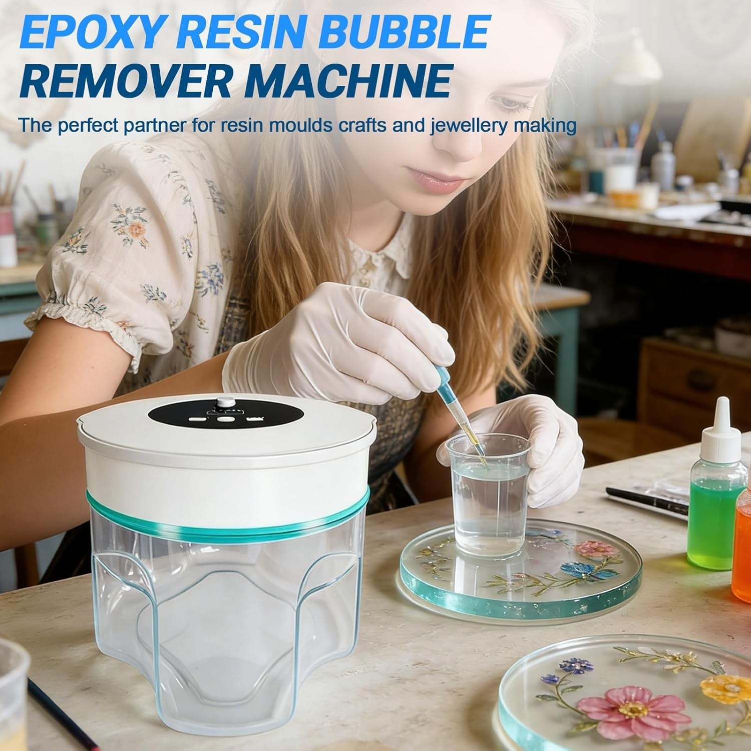 3L Resin Bubble Remover Vacuum Chamber 95kPa Timer