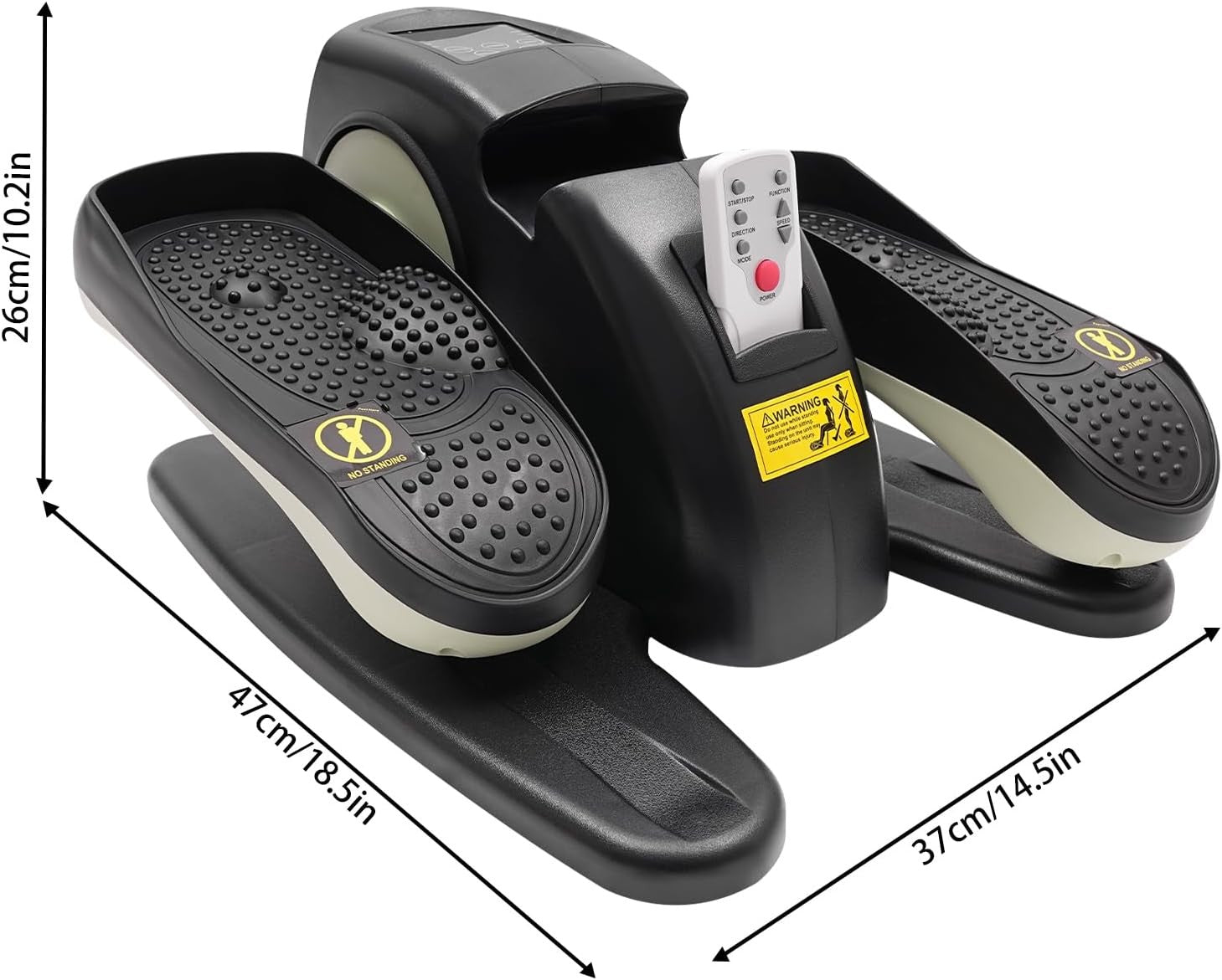 Under Desk Electric Elliptical Leg Exerciser Quiet Remote LCD Seated Pedal